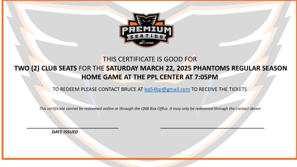 Phantoms Club Tickets and Parking