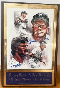 Mickey Mantle and Don Mattingly Signed Display