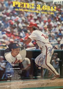 Pete Rose signed poster